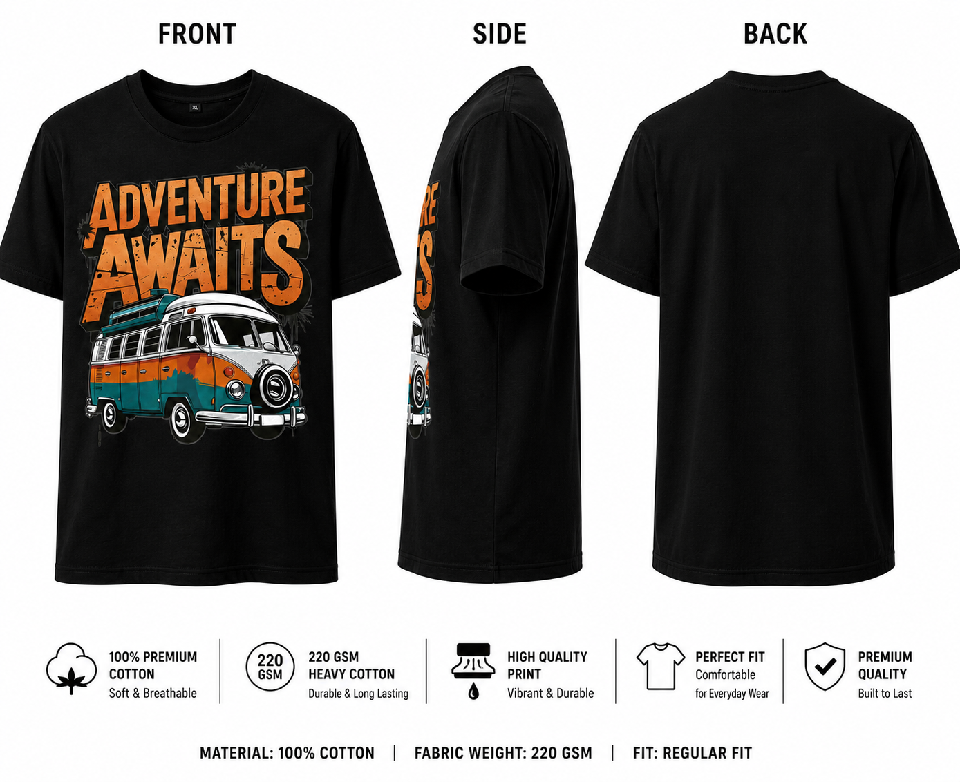 Adventure Awaits Graphic T-Shirt