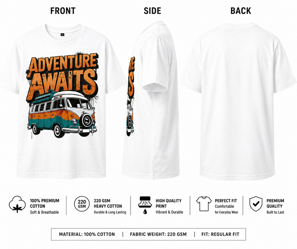 Adventure Awaits Graphic T-Shirt